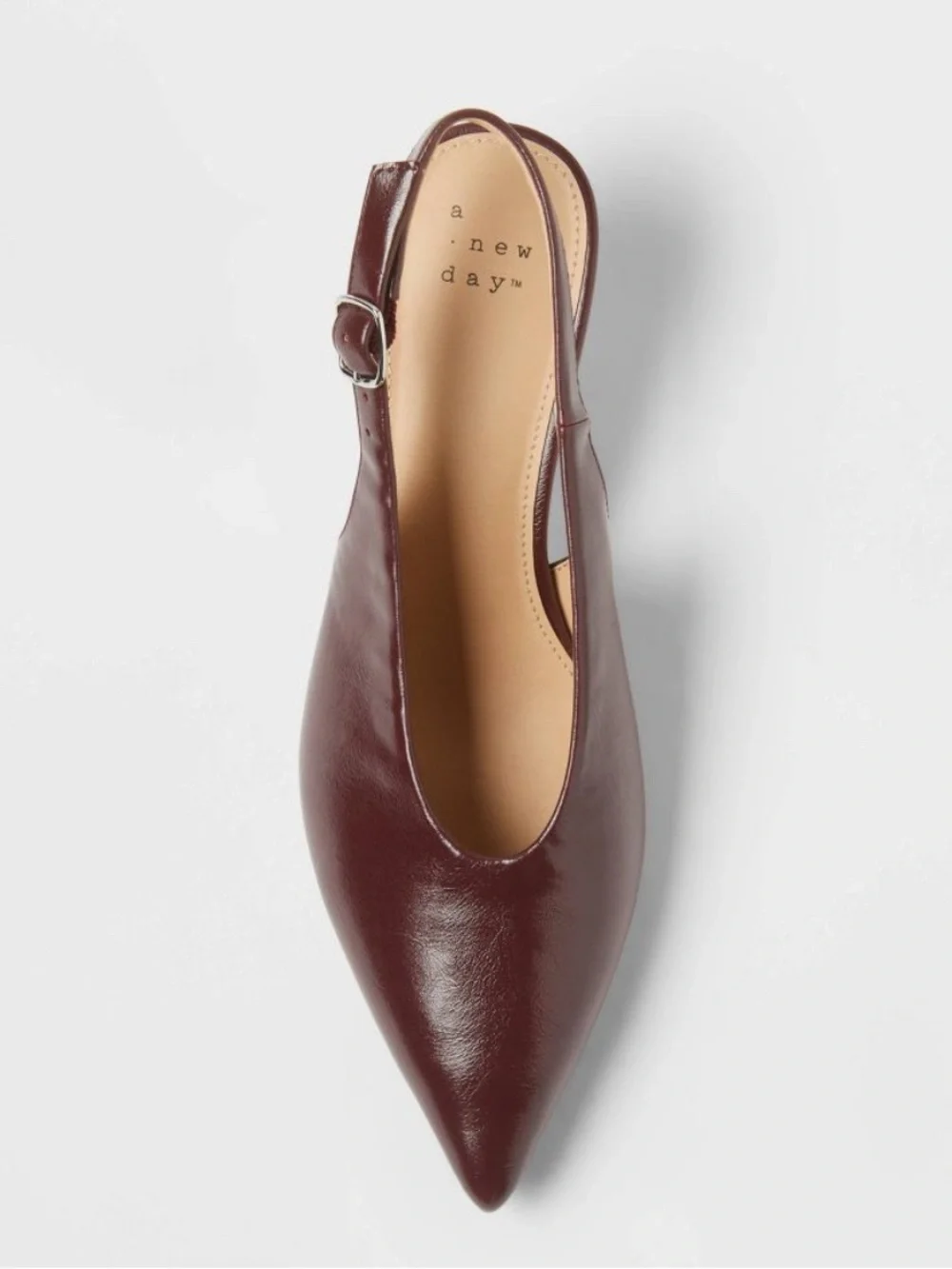 Women's Pointed Slingback Heel in Burgundy. Sz 9. New with tags.